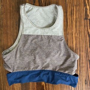 Outdoor voices tri Tone crop top